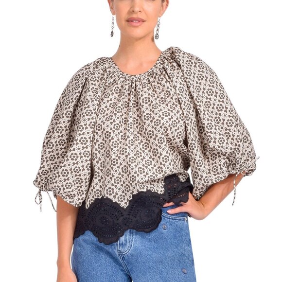 Rhode Rowan Top in Kalahari Floral Eyelet - Picture 3 of 4